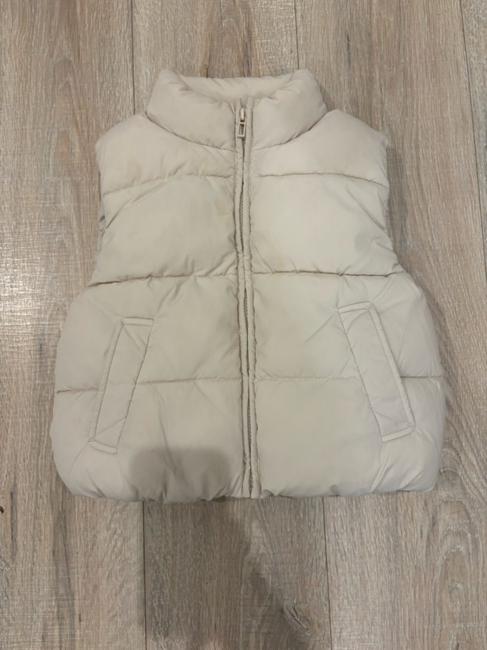Zara Cream Quilted Puffer Vest for Kids